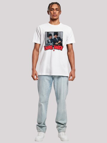 T-Shirt 'Stan Laurel & Oliver Hardy Comedy Duo' F4NT4STIC en blanc