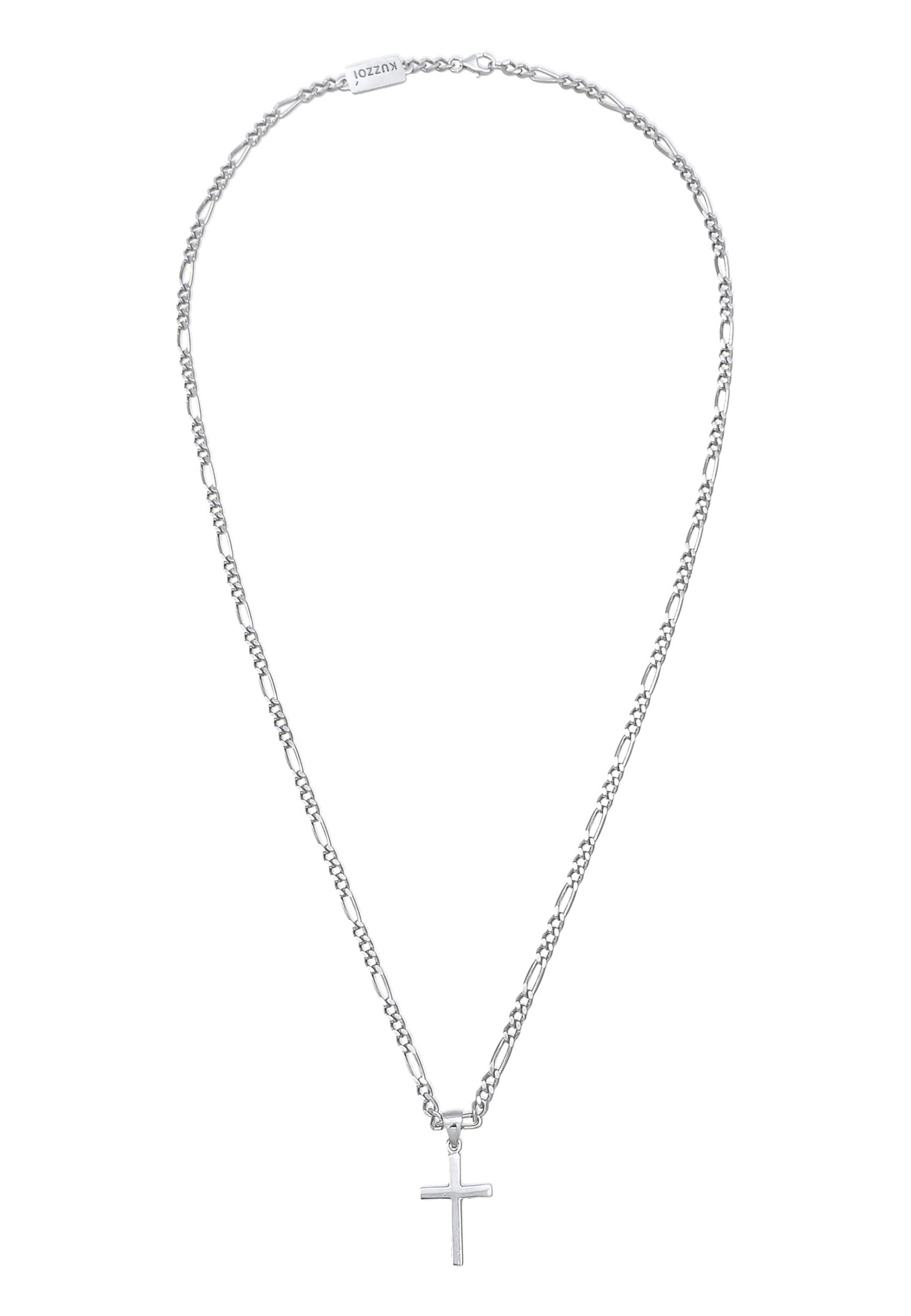 KUZZOI Kette 'Kreuz' in Silber: Vorderseite