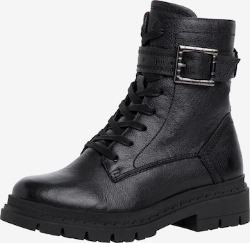 TAMARIS Lace-Up Ankle Boots in Black: front