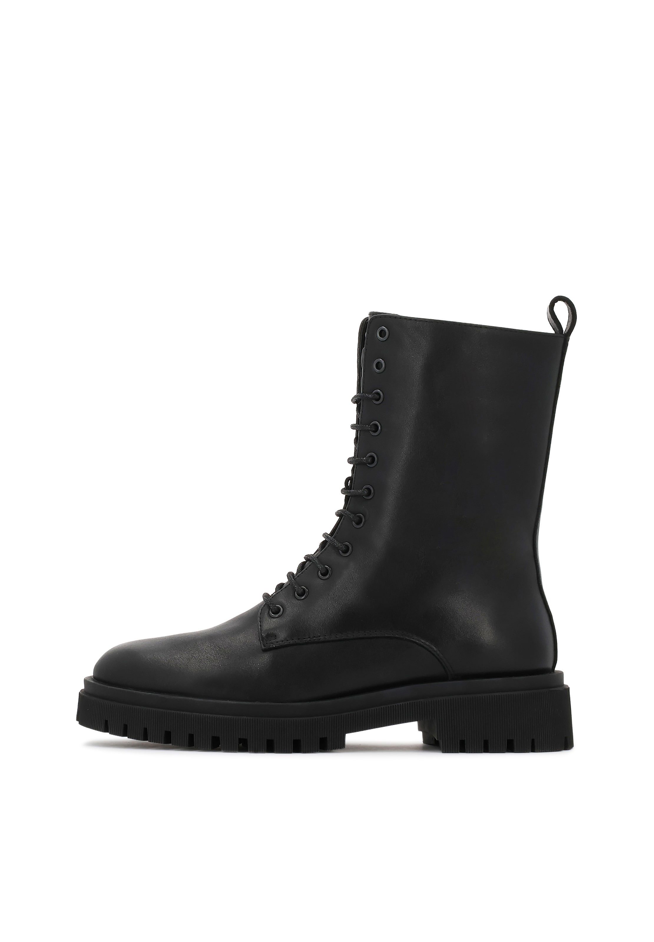 Kazar Μπότες με κορδόνια σε μαύρο: μπροστά