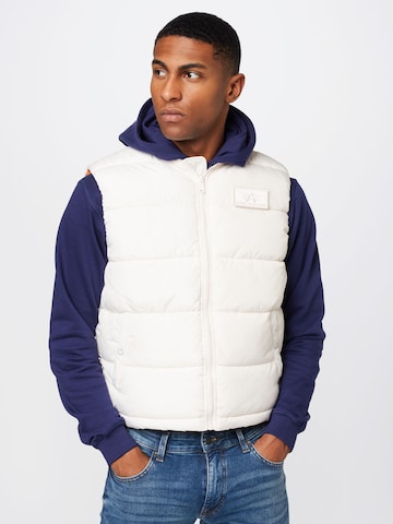 Gilet di ALPHA INDUSTRIES in bianco: frontale