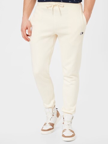 Effilé Pantalon 'Essential' Starter Black Label en blanc : devant