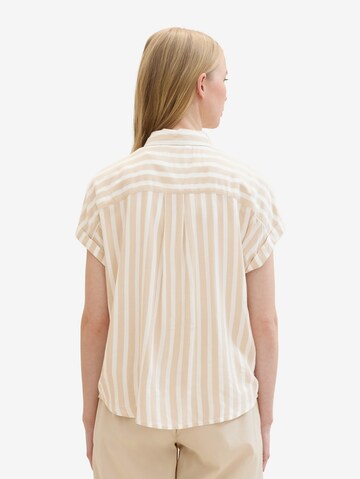 TOM TAILOR Bluse in Beige