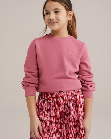 Sweat-shirt WE Fashion en rose : devant