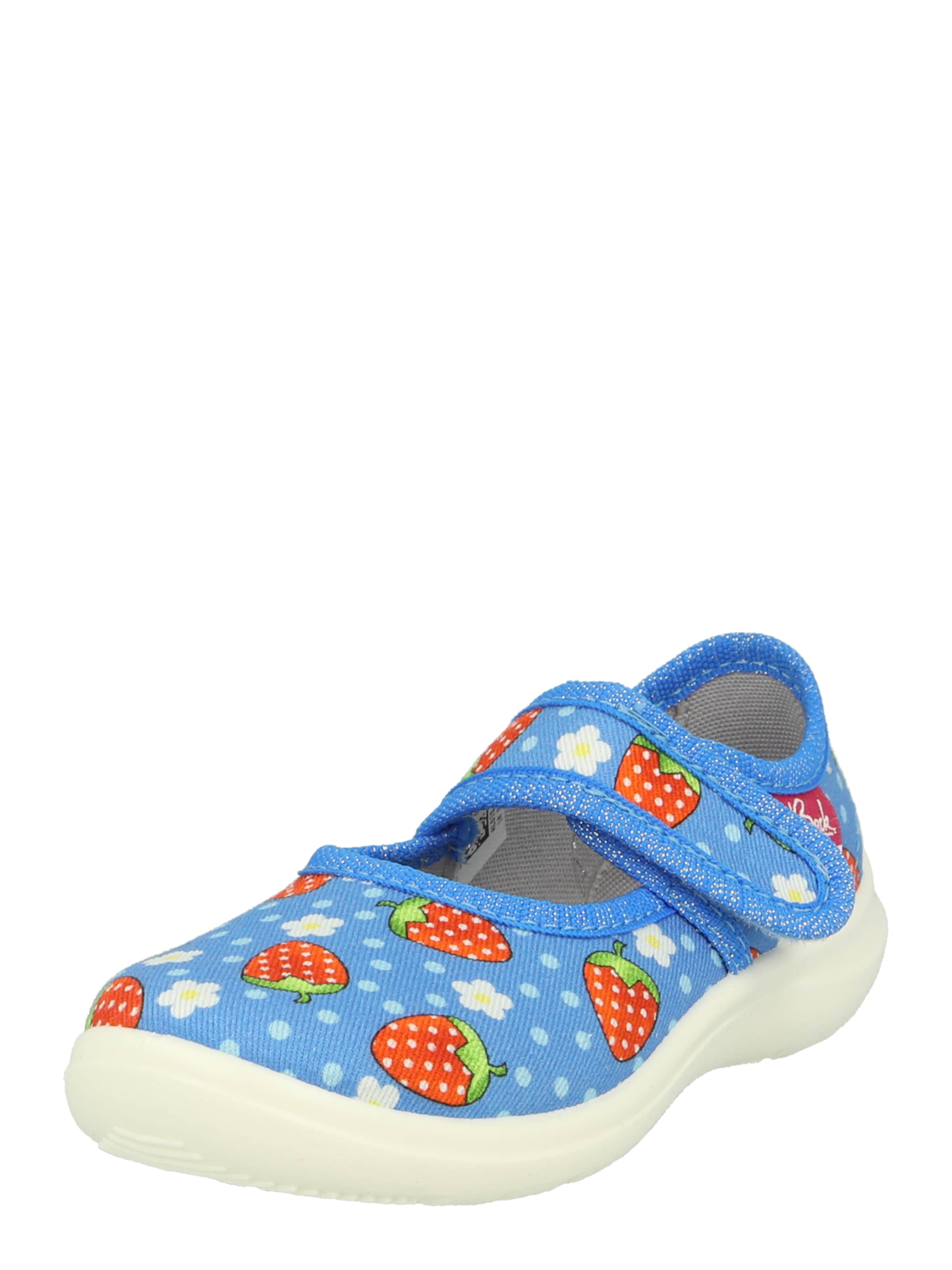BECK Házi cipő 'Erdbeere' - kék: elől