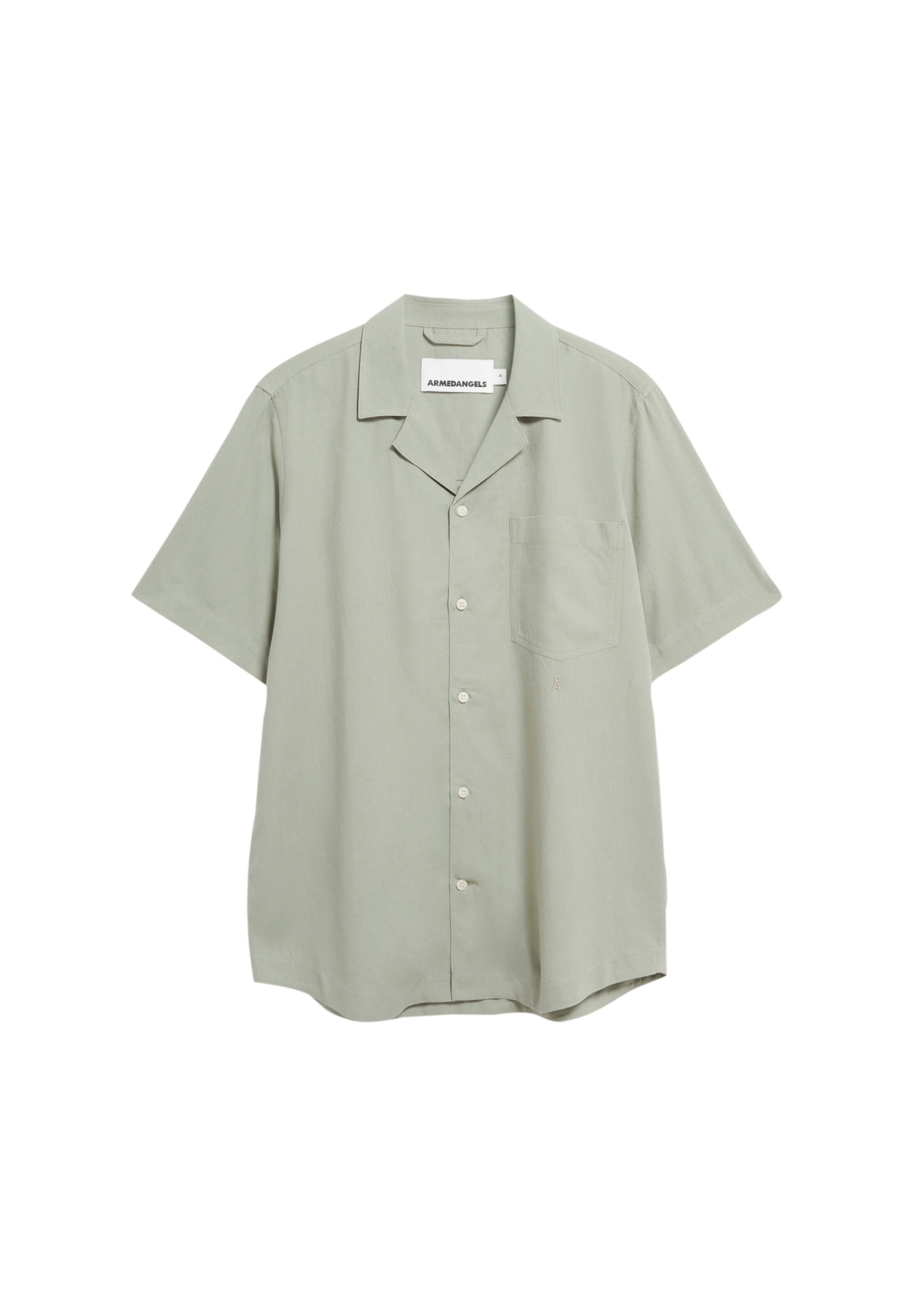 ARMEDANGELS Hemd 'Lovaar Lino' in Grün: Vorderseite