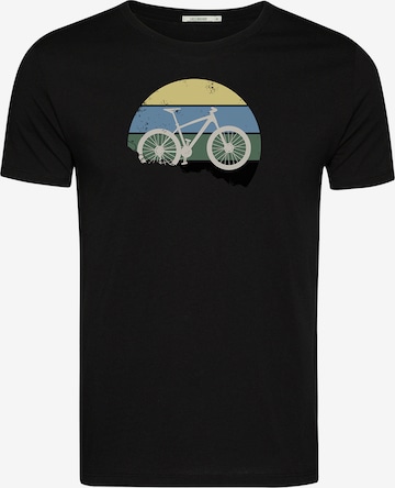 GREENBOMB Shirt 'Bike Downhill' in Zwart: voorkant