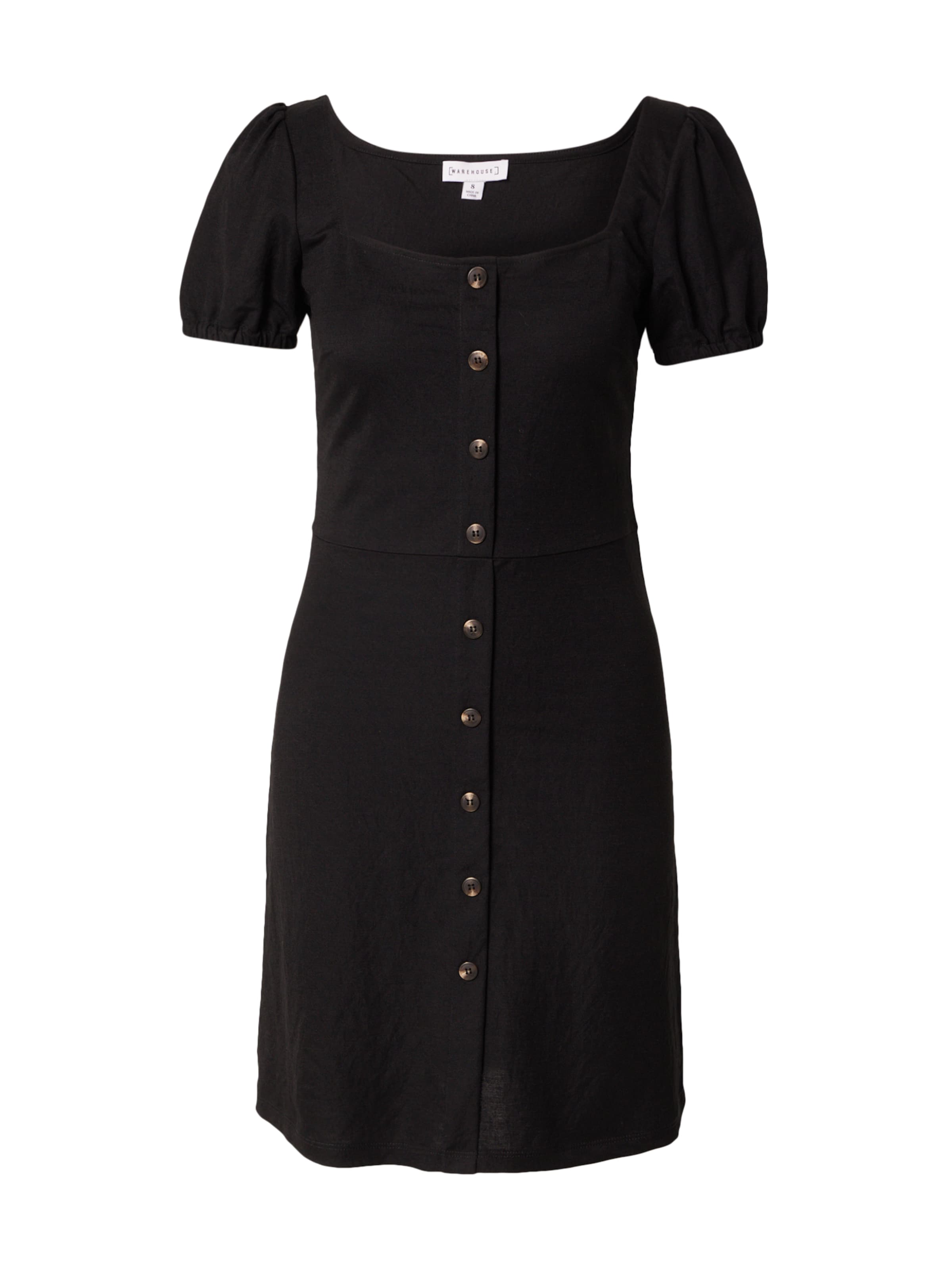 Warehouse - Vestidos camiseiros em preto: frente