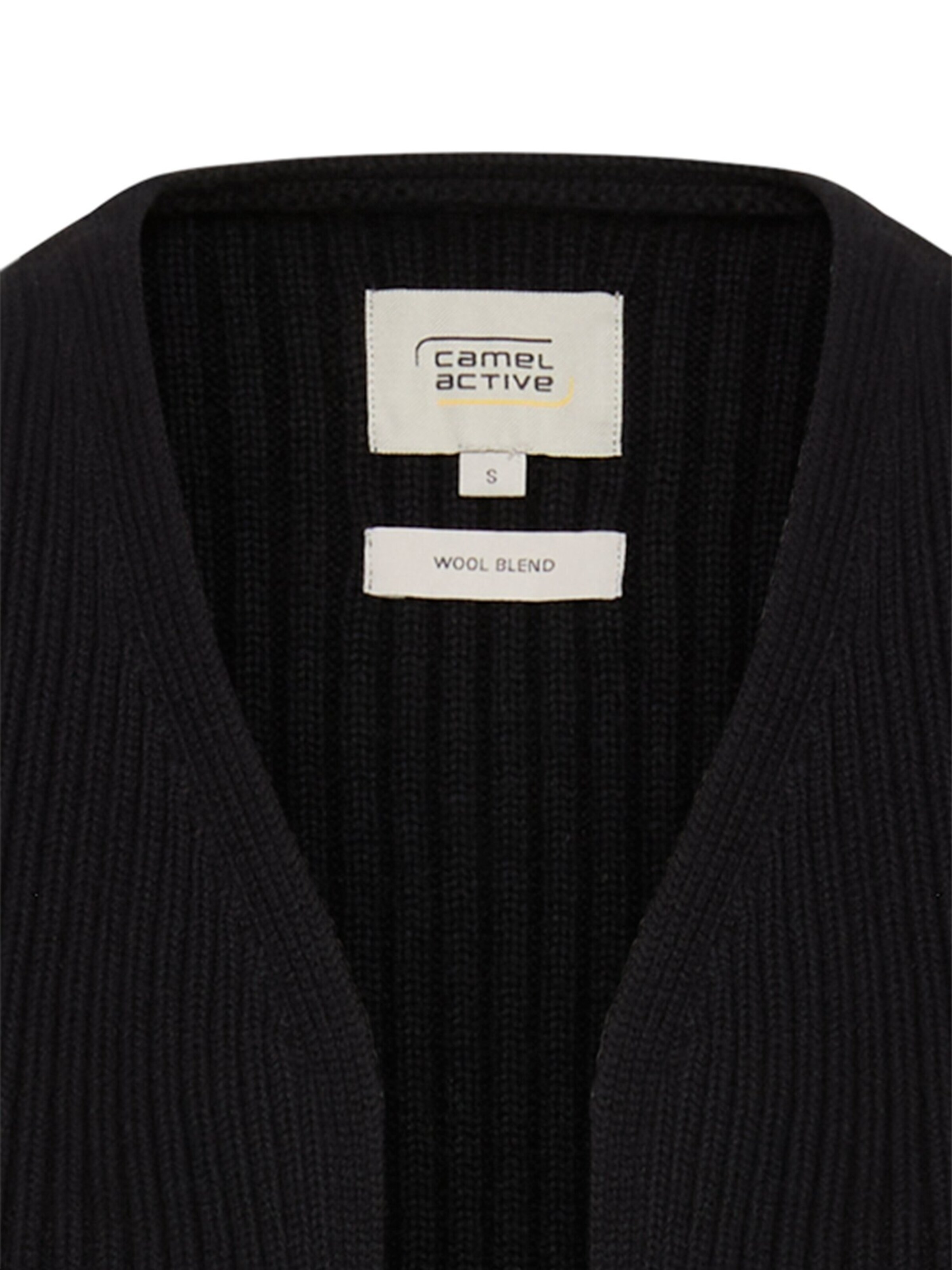 CAMEL ACTIVE Strickweste mit Taschen in Schwarz