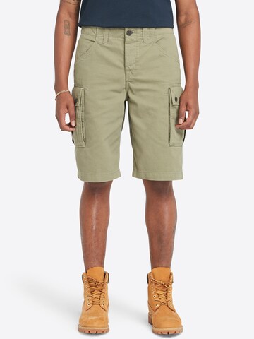 TIMBERLAND Regular Cargo Pants 'Twill' in Green: front
