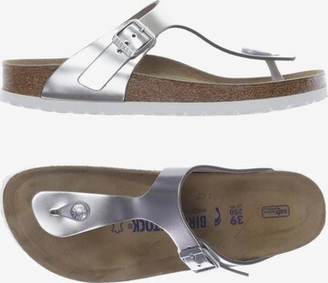 BIRKENSTOCK Sandals & High-Heeled Sandals in 39 in Silver: front