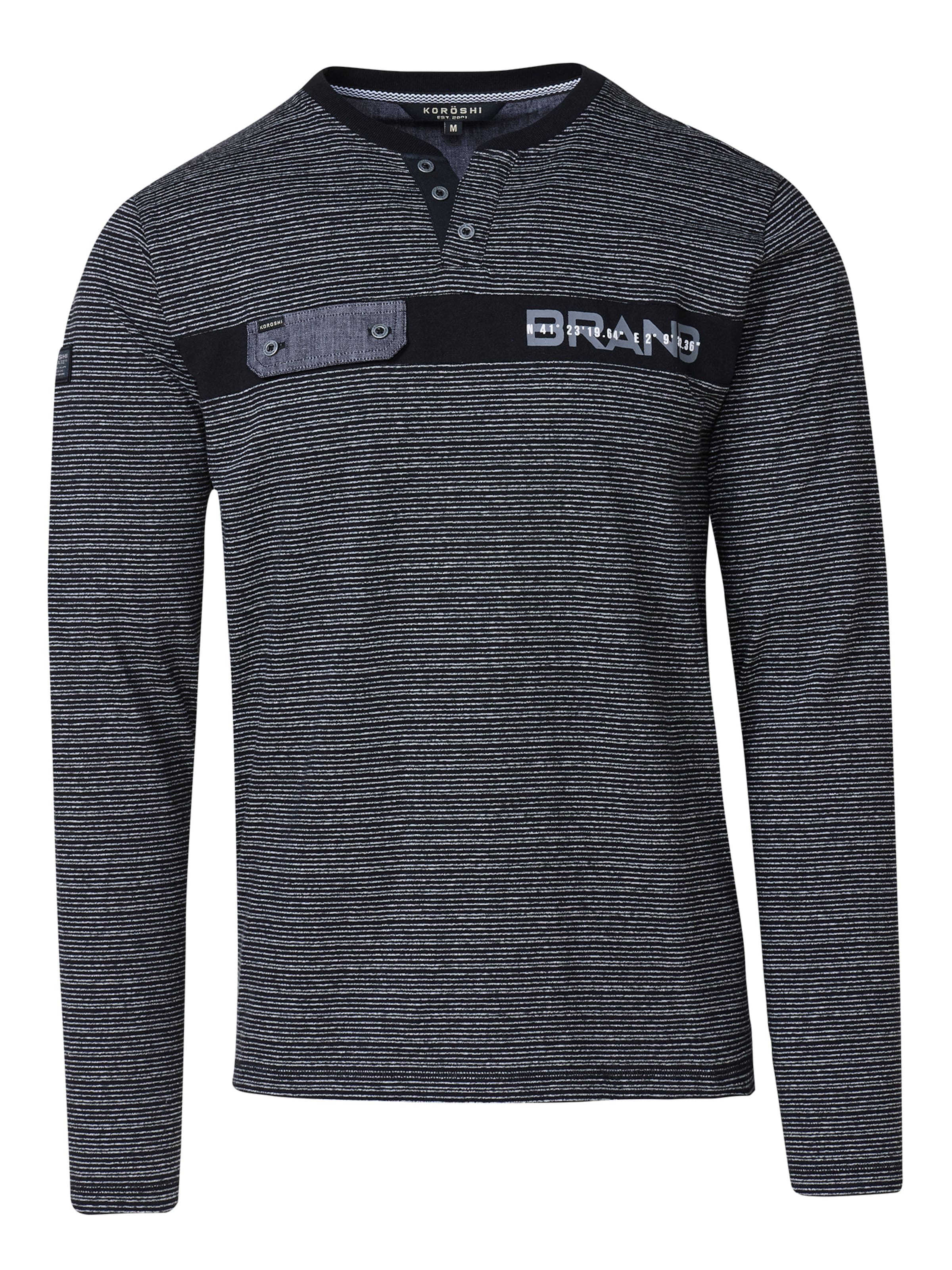 melns KOROSHI T-Krekls: no priekšpuses