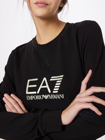 Bluză de molton de la EA7 Emporio Armani pe negru