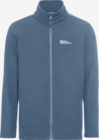 JACK WOLFSKIN Athletic Fleece Jacket in Blue: front