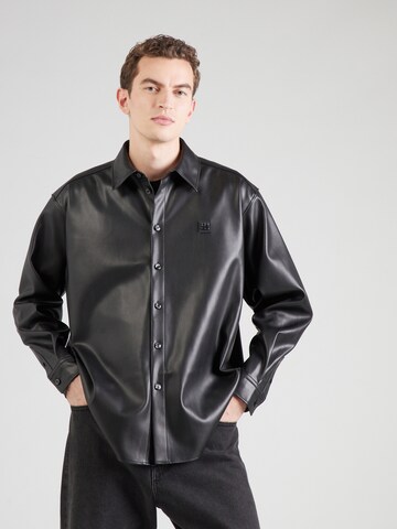 HUGO Comfort fit Button Up Shirt 'Ellisoe' in Black: front