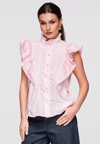 Ombre Blouse in Pink: front