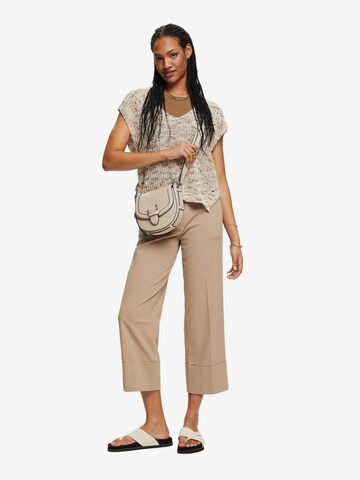 ESPRIT Wide Leg Hose in Braun