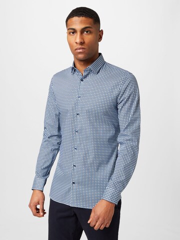 OLYMP Slim fit Button Up Shirt in Blue: front