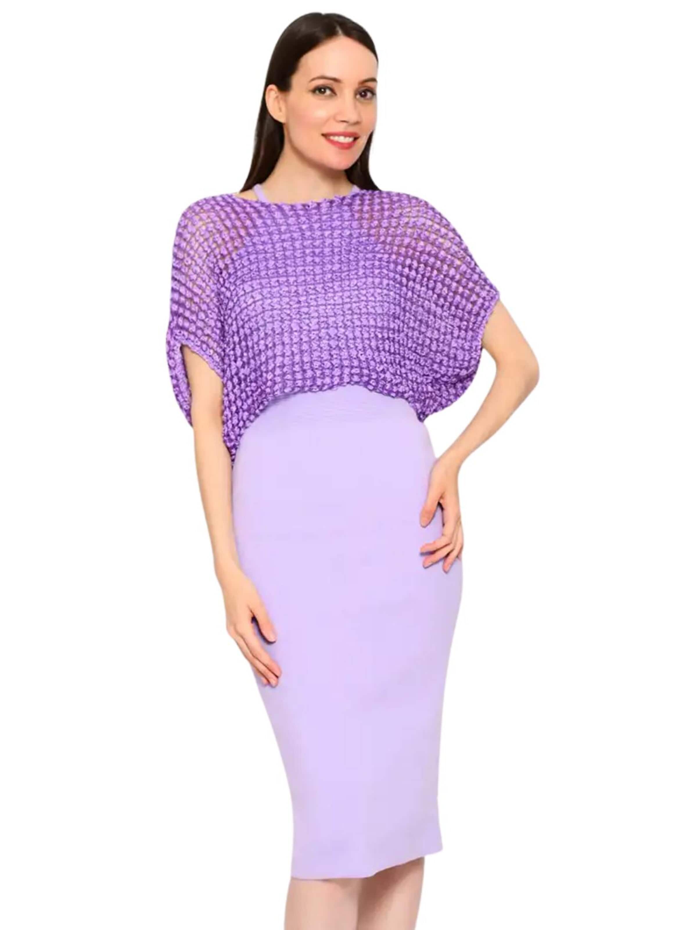 Süel knitwear - Top de punto 'Summer 3D' en lila: frente