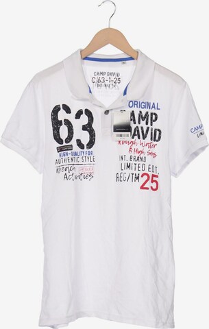 CAMP DAVID Shirt in XL in White: front