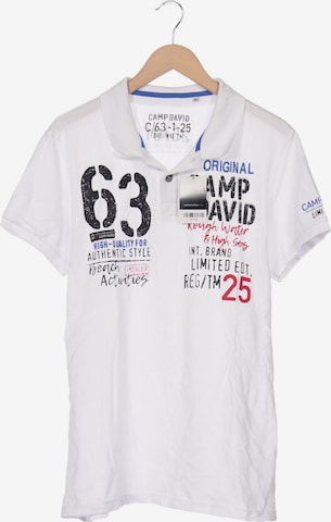 CAMP DAVID Shirt in XL in White: front