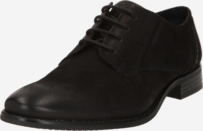 Pantofi cu șireturi bugatti pe negru, Vizualizare produs