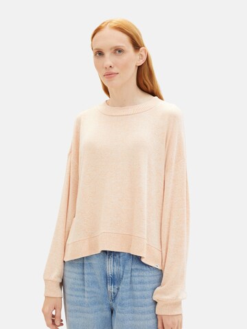 TOM TAILOR DENIM Sweater in Orange: front