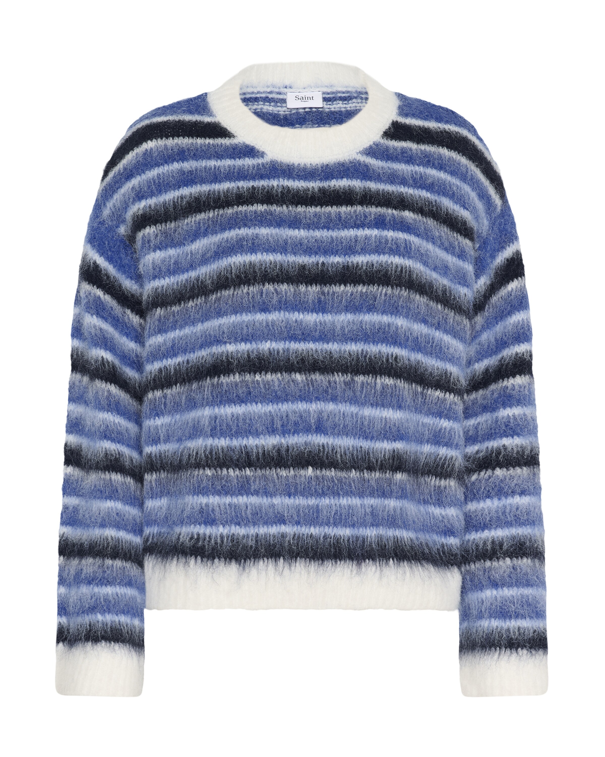 SAINT TROPEZ Trui 'OlmaSZ' in Blauw: voorkant