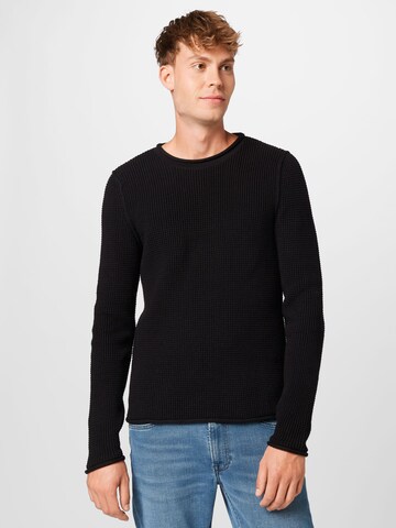 REPLAY - Ajuste regular Jersey en negro: frente