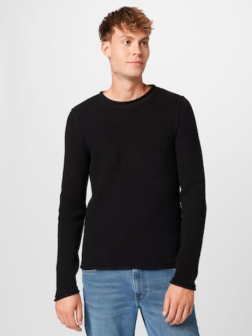 REPLAY Regular fit Пуловер в черно: отпред
