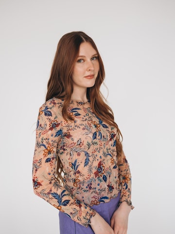 RADADA Top 'Tulle Mesh' in Beige