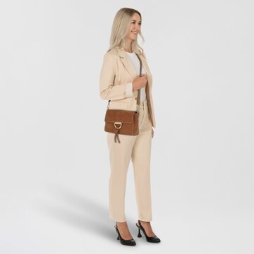ABRO Schultertasche 'Temi' in Braun
