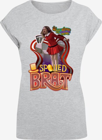 T-shirt 'Willy Wonka And The Chocolate Factory - Spoiled Brat' ABSOLUTE CULT en gris : devant