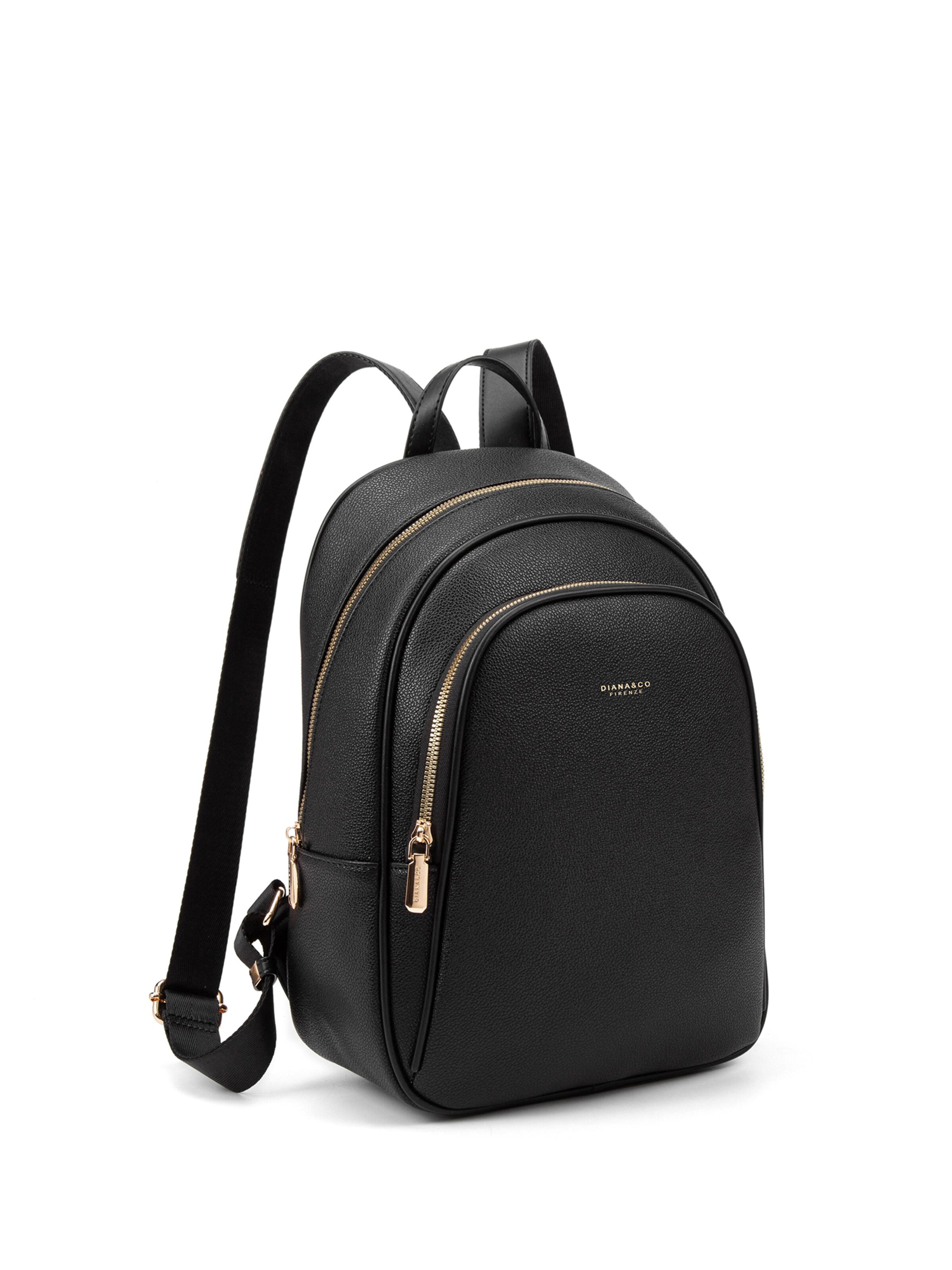 Zaino 'Zaino Donna Vegan Leather con Zip e Tasche - Diana & Co Firenze' di Diana&Co. in nero