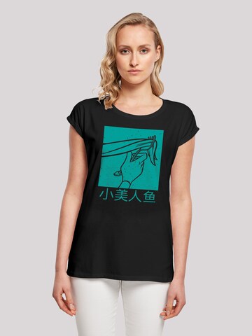 T-shirt 'Disney Boys Ariel The Little Mermaid Hair Stroke' F4NT4STIC en noir : devant