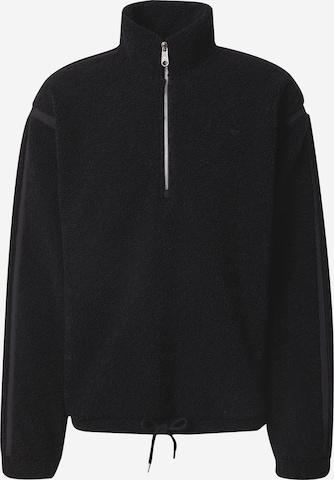 ADIDAS ORIGINALS Sweatshirt 'Premium Essentials Half Zip' in Black: front