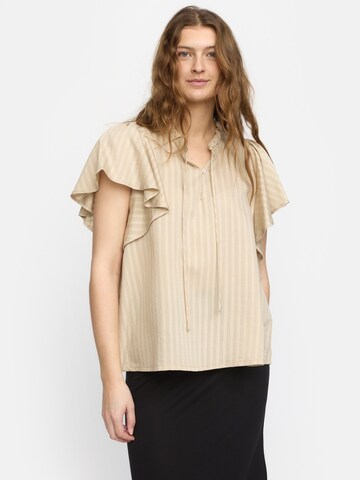 Chemisier 'SRChloe' Soft Rebels en beige : devant