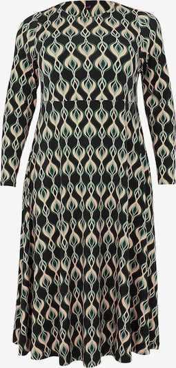 Yoek Kleid ' mit Langarm ' in grün / schwarz, Produktansicht