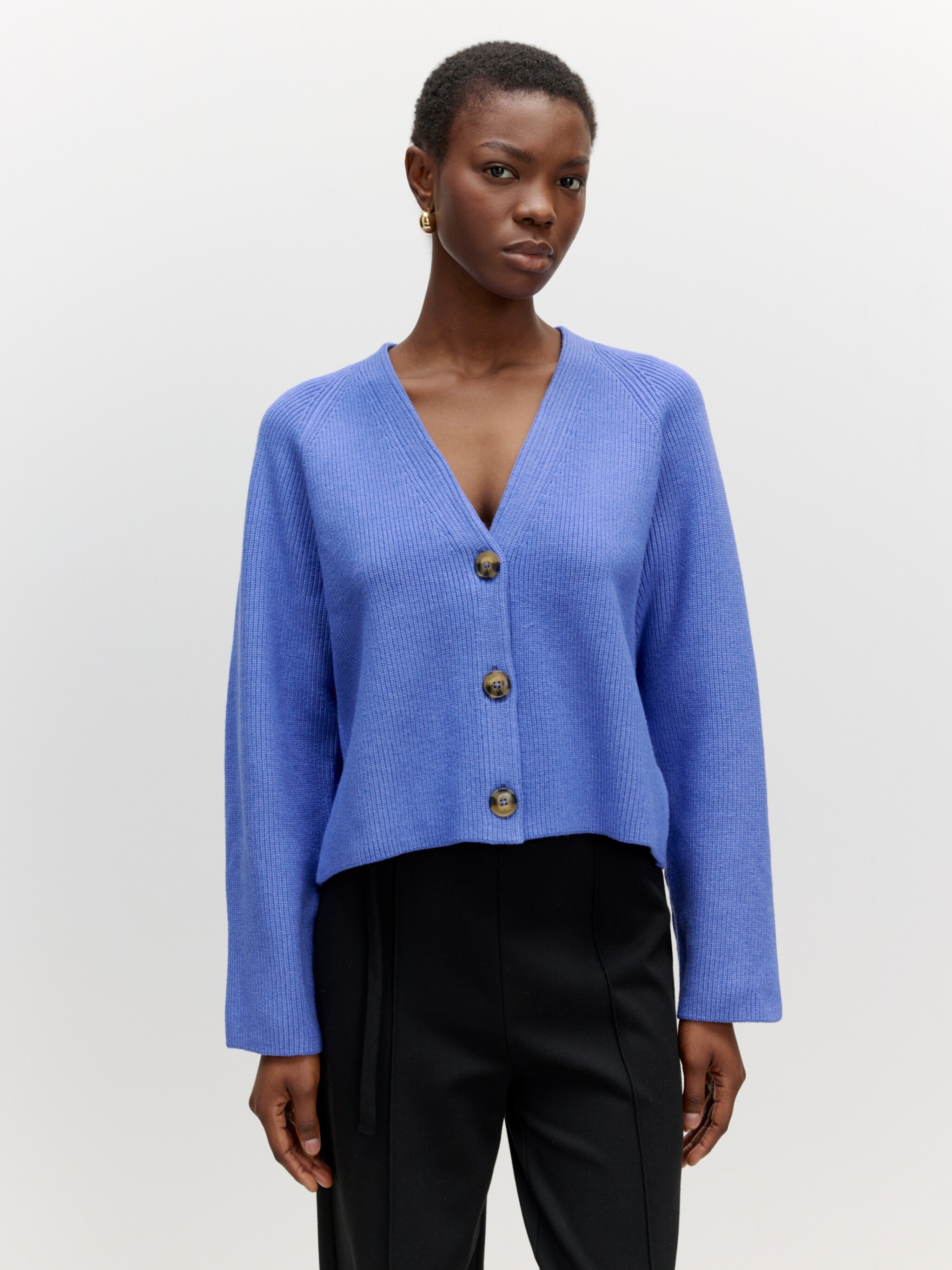 EDITED Producten Gebreid vest 'Logan' Blauw