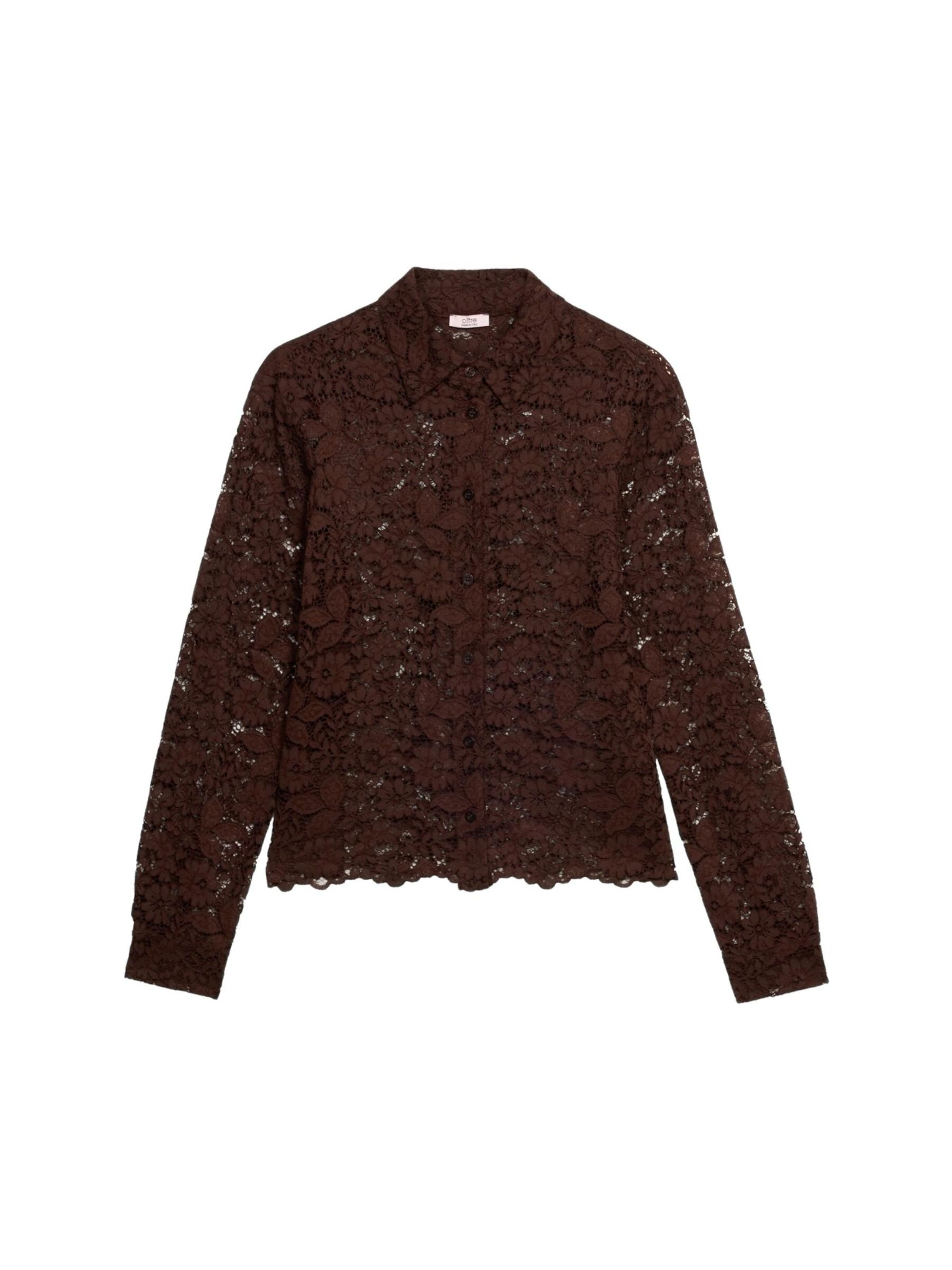 oltre Bluse‌‌ in Braun: Vorderseite