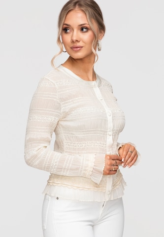 Ombre Blouse in Beige