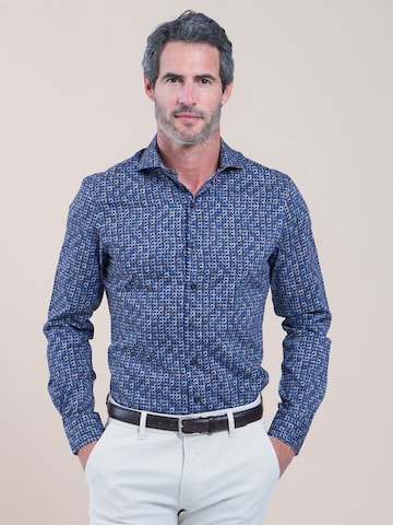 Coupe regular Chemise R2 Amsterdam en bleu