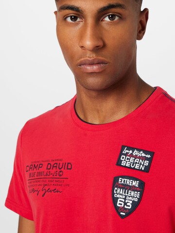 CAMP DAVID Shirt 'Ocean´s Seven I' in Red