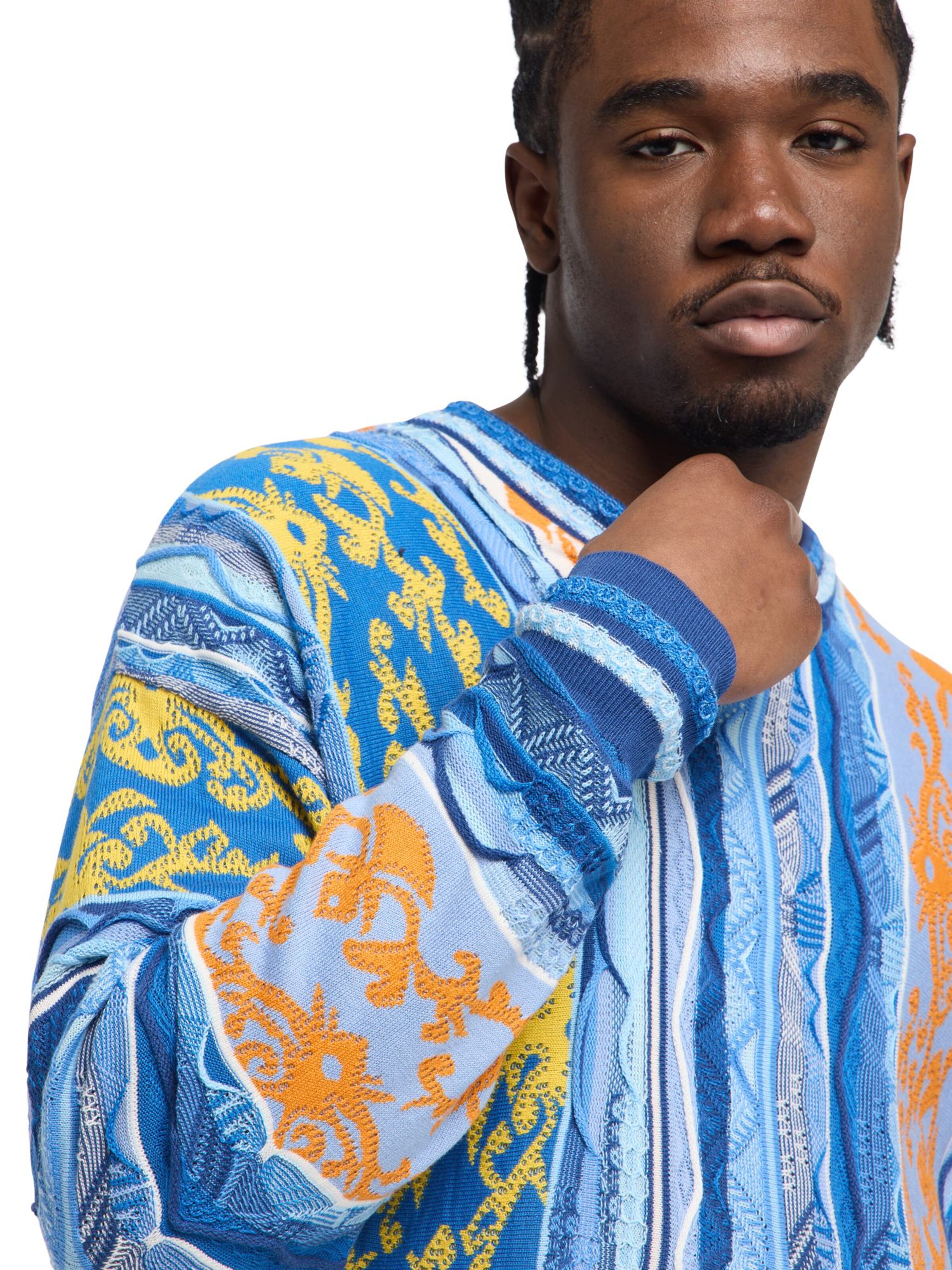 Pull-over ' di Cicco ' Carlo Colucci en bleu