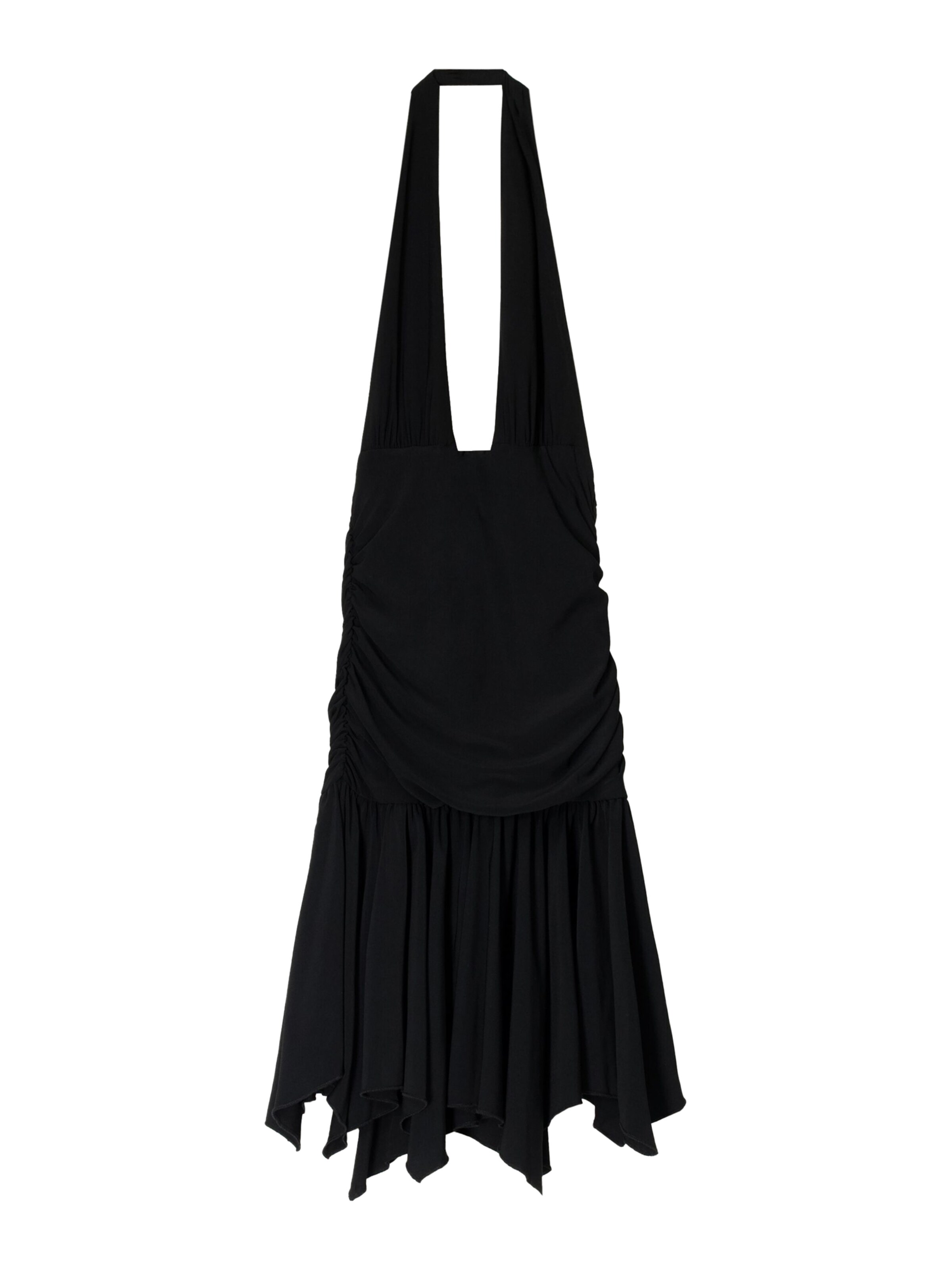 BershkaHaljina - crna boja: prednji dio