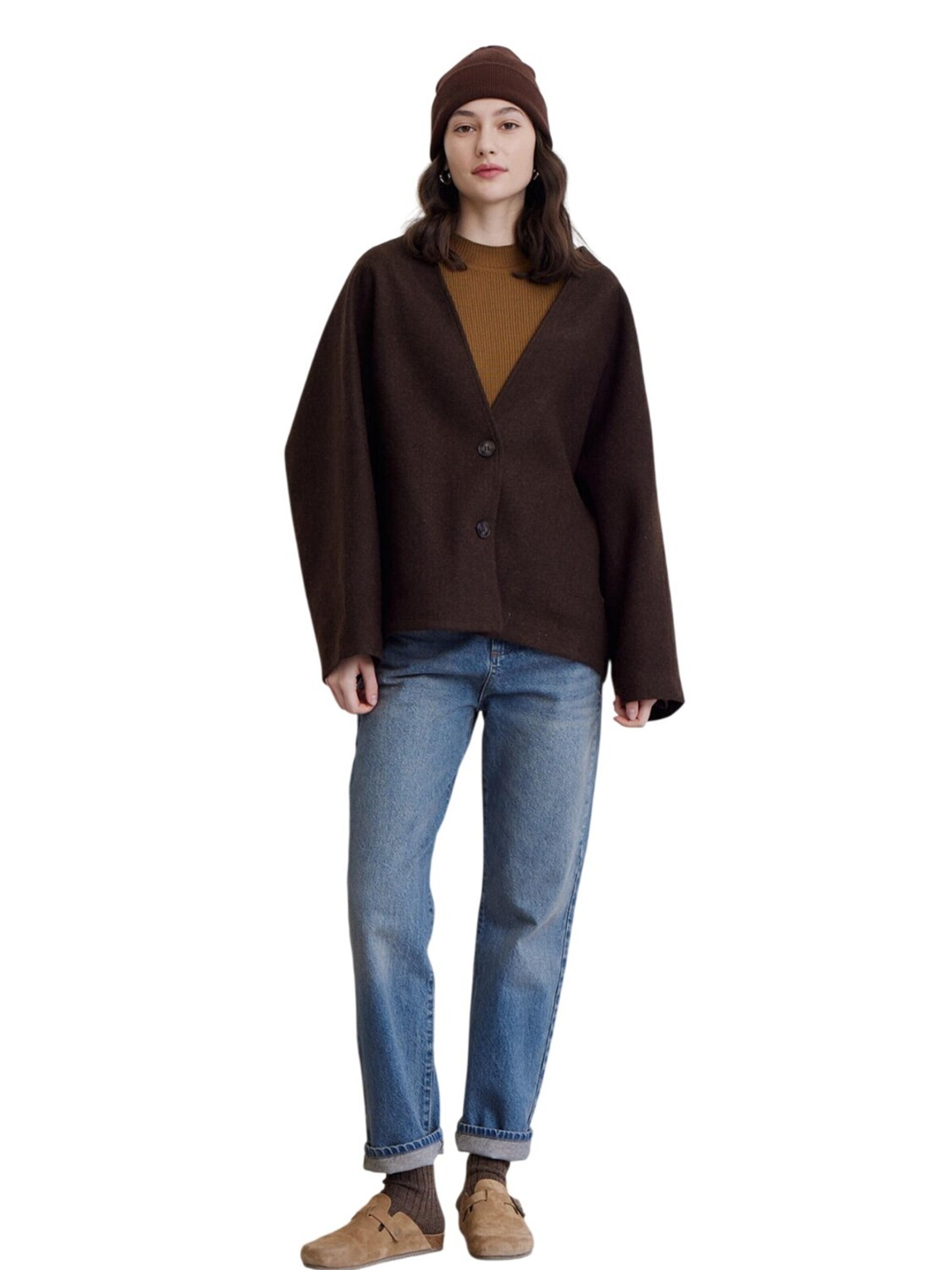 MANUKA Between-Season Jacket in Brown