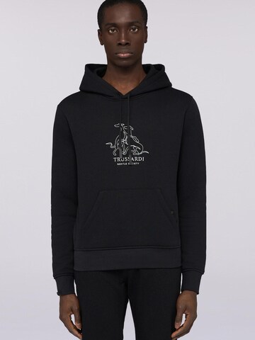 Trussardi - Sudadera en negro: frente