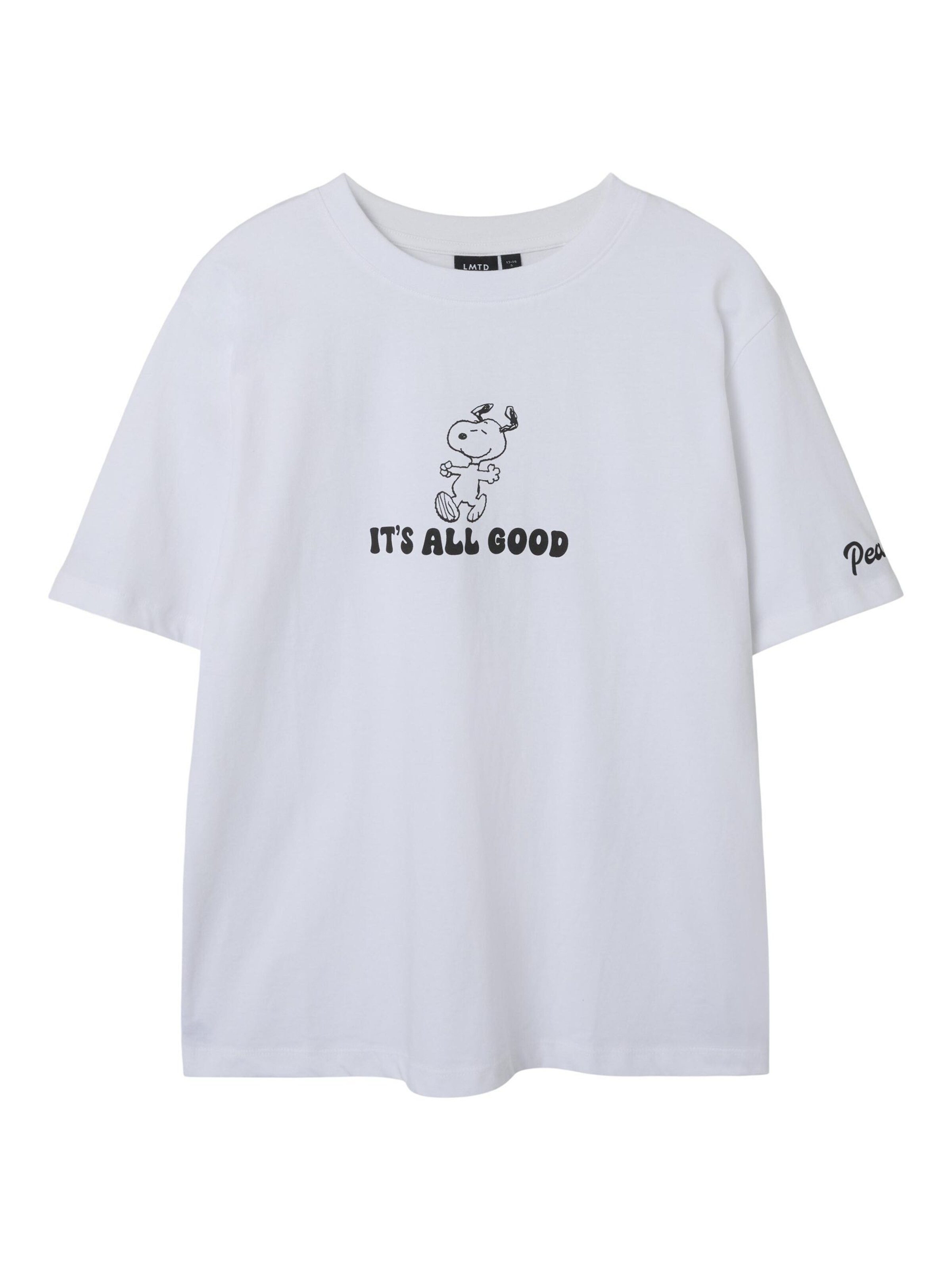 LMTD Shirt 'Snoopy' in Wit: voorkant