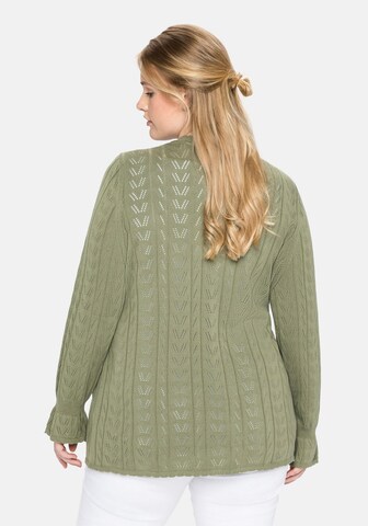 SHEEGO Knit Cardigan in Green