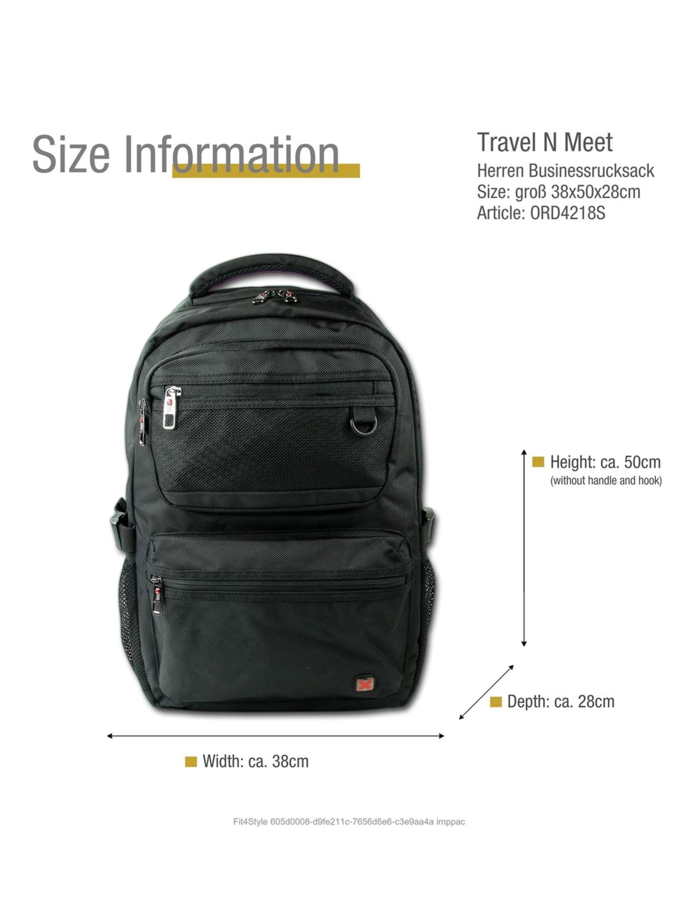 Sac à dos Travel N Meet en noir